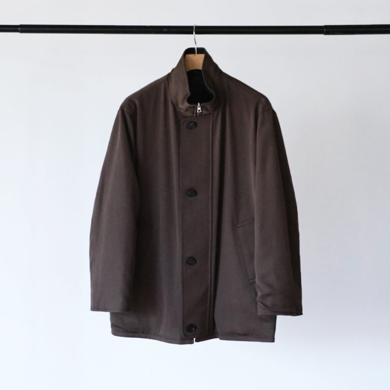 auralee-mensreversiblewooltwistedtwillsheepleatherhalfcoat