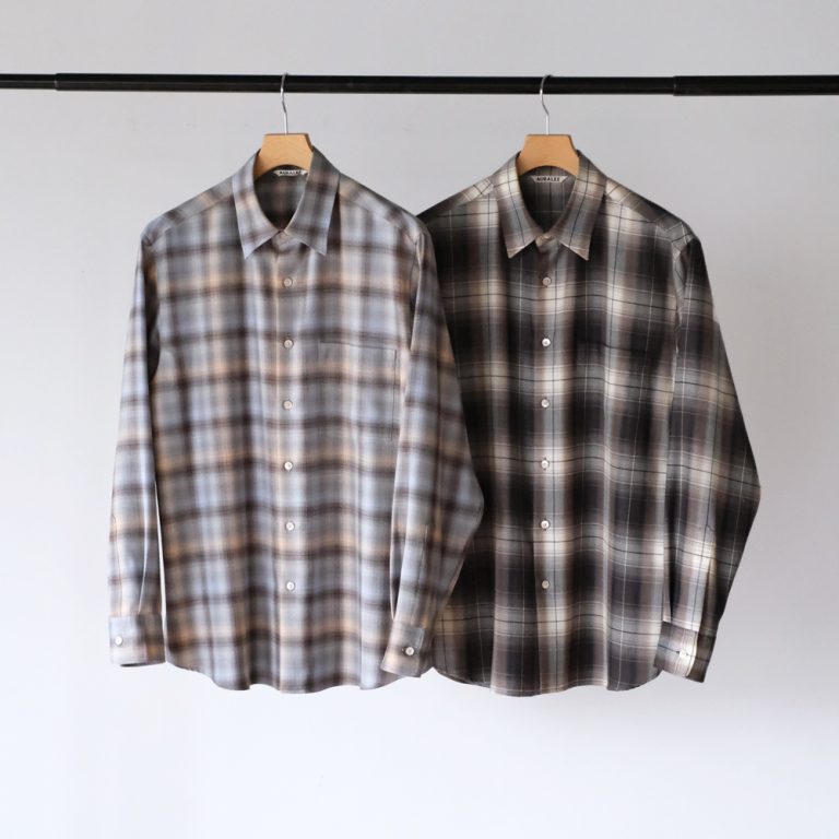 auralee-26awsuperlightwoolcheckshirt