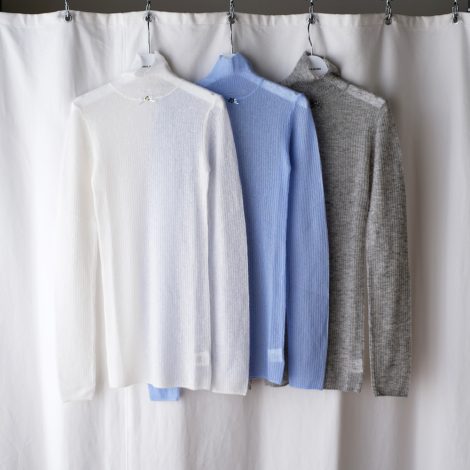 fumikauchida-gaugeribbedturtlenecksweater