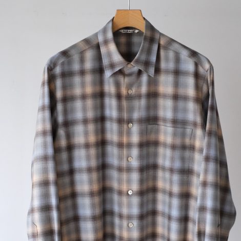 auralee-26awsuperlightwoolcheckshirt
