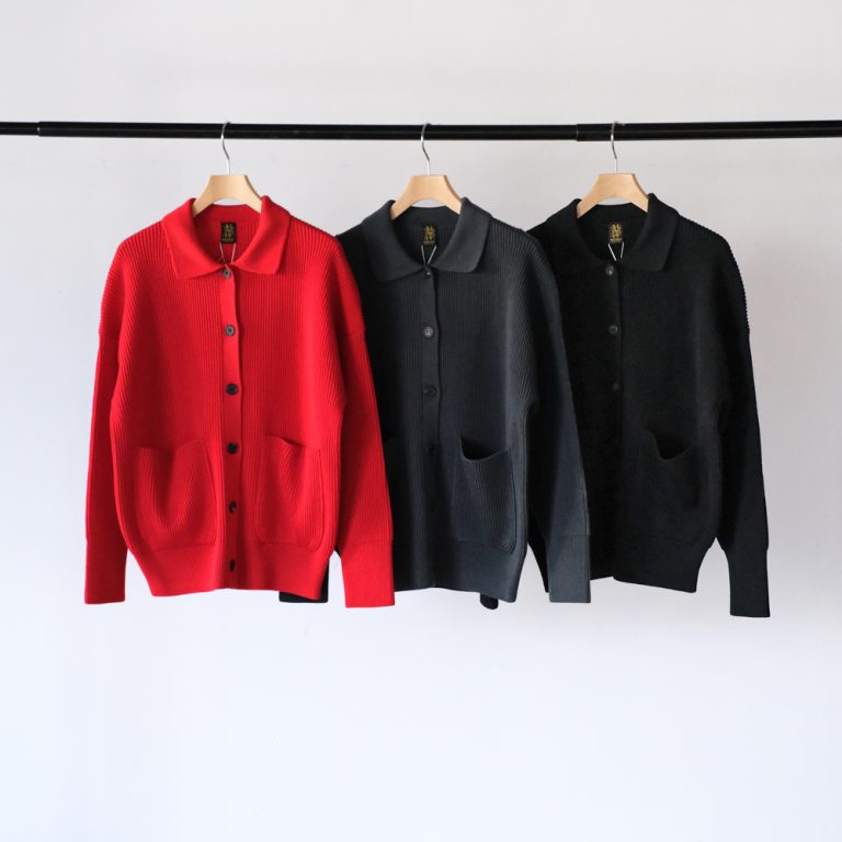 batoner-solidwoolribpolocardigan