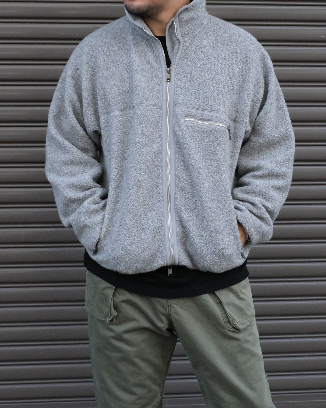 nonnative-hikerfullzipbrousonwoolpolynylonpile